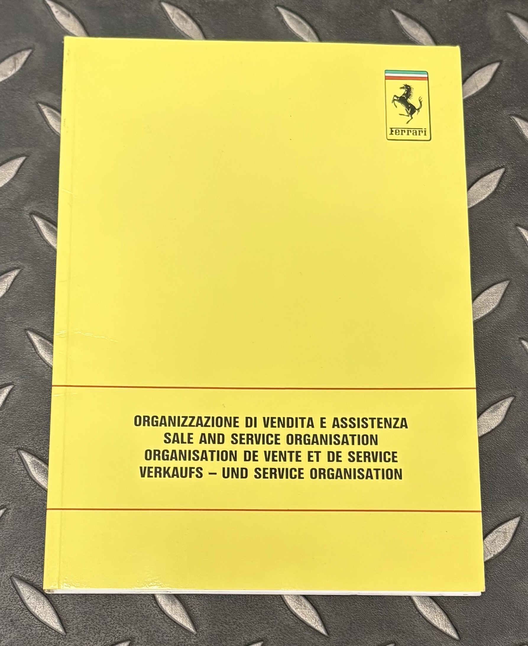 Ferrari sale and service organization 1988 booklet – original
